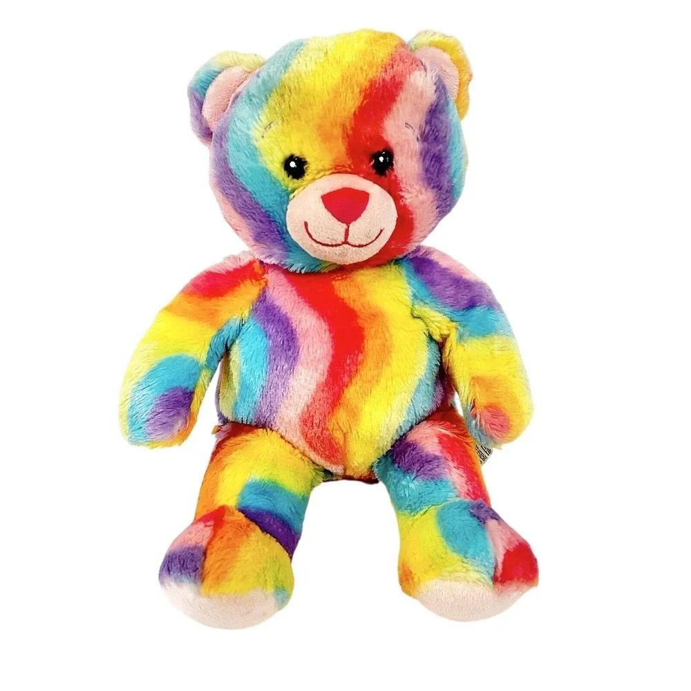 Build A Bear 2012 Pastel Wavy Rainbow Swirled Bear 17
